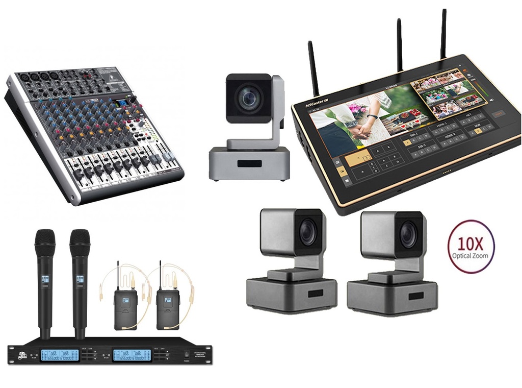 Kit NSCaster X1 + 3 PTZ 10x (SDI/HDMI/LAN/USB) (copiar)